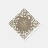 Rustikales Picnic Empfang Gipskraut Serviette (Ecke)