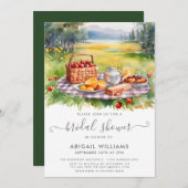 Rustikales Picnic Park Forest Meadow Brautparty Einladung (Vorne/Hinten)