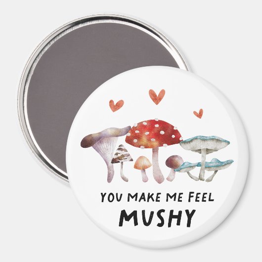 Rustikales Pilz macht mich leise Magnet (Vorderseite/Rückseite)