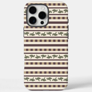 Rustikales Pilz-Streifenmuster iPhone 16 Pro Max Hülle