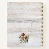 Rustikales Pilz- und Blätter Familienrezepte Kochb Notizblock (Rückseite)