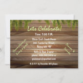 Rustikales Pine and Barry Weihnachtsfest Party Einladung (Rückseite)