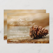 Rustikales Pine Cone Hochzeitsfest Einladung (Vorne/Hinten)