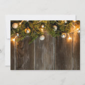 Rustikales Pine Cones Christmas Open House Einladung (Rückseite)