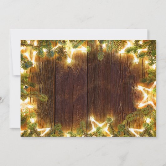 Rustikales Pine Cones Christmas Open House Einladung (Rückseite)