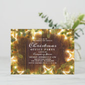 Rustikales Pine Cones Weihnachtsfest Party Einladung (Stehend Vorderseite)