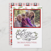 Rustikales Pine Foto Weihnachten (Vorne/Hinten)