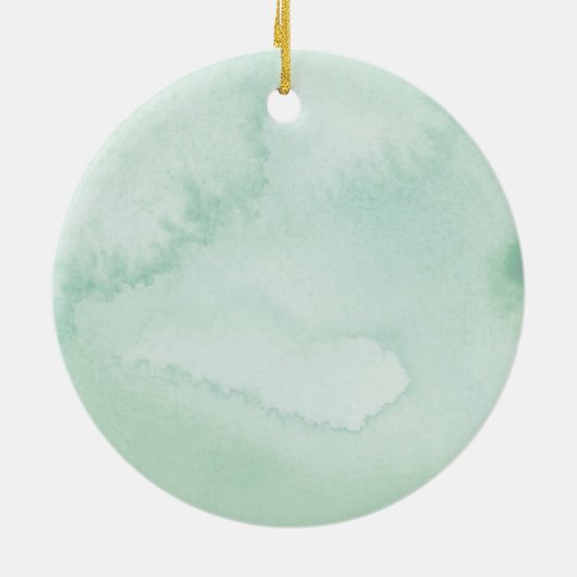 Rustikales Pine Leaf Erstes Weihnachtsgeschenk Keramik Ornament (Hinten)