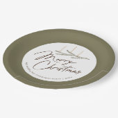 Rustikales Pine Personalisiertes Party Pappteller (Schrägansicht)