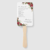 Rustikales Pine Poinsettia Floral Wedding Program Fächer (Rückseite)