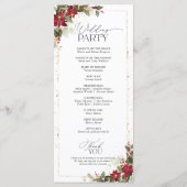 Rustikales Pine Poinsettia Floral Wedding Program Programm (Rückseite)