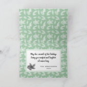 Rustikales Pine Tree Mint Holiday Foto Gruß Karte (Innenseite)