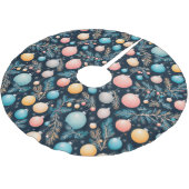 Rustikales Pine Tree Muster Baumrock Polyester Weihnachtsbaumdecke (Schrägansicht)