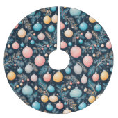 Rustikales Pine Tree Muster Baumrock Polyester Weihnachtsbaumdecke (Vorderseite)