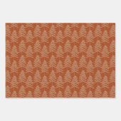 Rustikales Pine Tree Muster Rust Gold Geschenkpapier Set (Vorderseite)