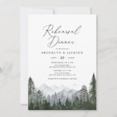 Rustikales Pine Tree Probe Abendessen Einladung (Vorderseite)