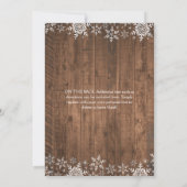 Rustikales Pine Trees & String Lights Weihnachtsfe Einladung (Rückseite)