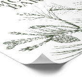 Rustikales Pine Wedding S'mores Bar Sign Poster (Ecke)