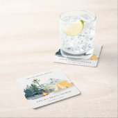 Rustikales Pine Woods Camping Mountain Brautparty Rechteckiger Pappuntersetzer (Vor Ort)