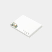 Rustikales Pine Woods Watercolor Camping Mountain  Post-it Klebezettel (angewinkelt)