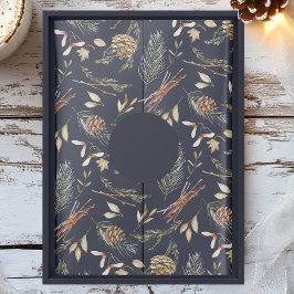 Rustikales Pinecone & Evergreen Weihnachtsgebäck Seidenpapier