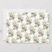 Rustikales Pinecones Foto Horizontal Save The Date (Rückseite)