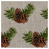 Rustikales Pinecones und Niederlassungen Stoff (Nahaufnahme)
