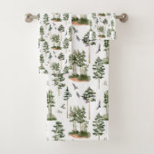 Rustikales Pinienbaummuster Badhandtuch Set (Insitu)