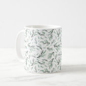 Rustikales Pinienbranchenmuster Kaffeetasse (Vorderseite Links)