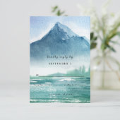 Rustikales Piniengebirge Hochzeitssaal RSVP Karte (Stehend Vorderseite)