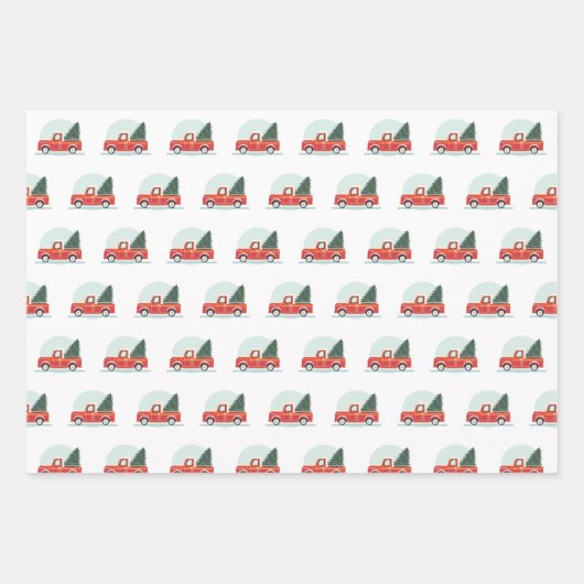 Rustikales Pinienholzpapier Geschenkpapier Set (Vorderseite 3)