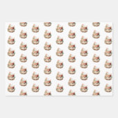 Rustikales Pinienholzpapier Geschenkpapier Set (Vorderseite 2)