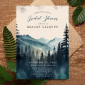 Rustikales Pinienwald Brautparty Einladung
