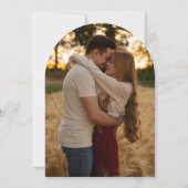 Rustikales Pinienwald Hochzeitstorch Foto Einladung (Rückseite)