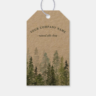 Rustikales Pinienwald-Logo Geschenkanhänger