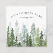 Rustikales Pinienwald-Logo Quadratische Visitenkarte (Vorderseite)