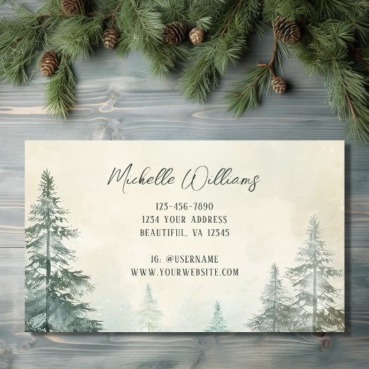 Rustikales Pinienwald Visitenkarte