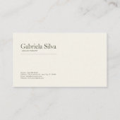 Rustikales Pinienwald Winterwald Visitenkarte (Rückseite)