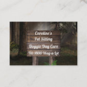 Rustikales Pinienwald-Zeichen Visitenkarte (Vorderseite)