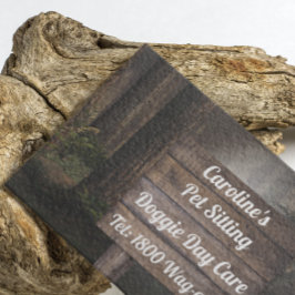 Rustikales Pinienwald-Zeichen Visitenkarte