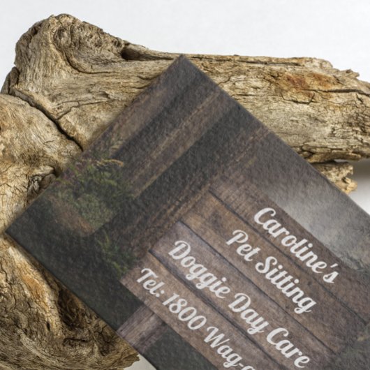 Rustikales Pinienwald-Zeichen Visitenkarte