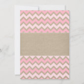 Rustikales Pink Baby Sprinkle Einladung, Mädchen B Einladung (Rückseite)