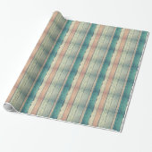 Rustikales Pink & Blue Holz Grain Wrapping Paper Geschenkpapier (Ungerollt)