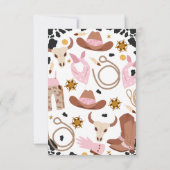 Rustikales Pink Brown Rodeo Geburtstag Danke Karte (Rückseite)