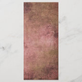 Rustikales Pink & Burlap Vintage Hochzeitsmenü Menükarte (Rückseite)