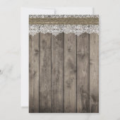 Rustikales Pink Daisy Floral White Lace Brautparty Einladung (Rückseite)