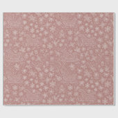 Rustikales Pink Doodle Weihnachten Geschenkpapier (Flach)