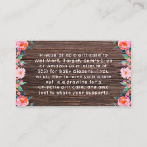 Rustikales Pink Floral Watercolor Babydusche