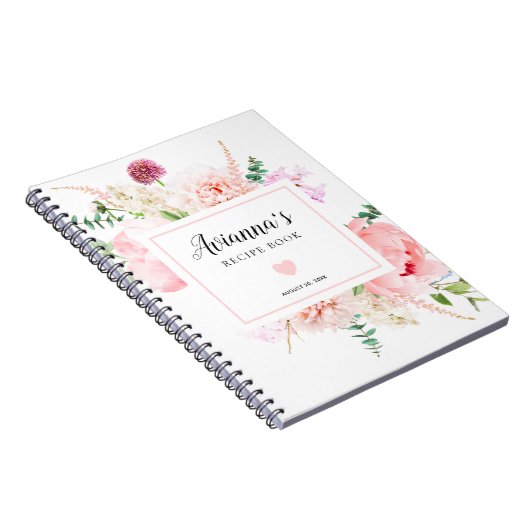 Rustikales Pink Peony Brautparty Notizblock (Rechte Seite)