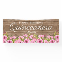 Rustikales Pink Poppies Quinceañera